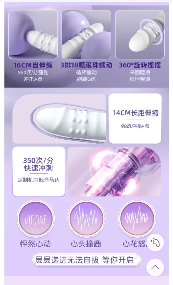 Suction Rotating Retractable Vibrator - gallery image 2