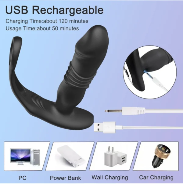 Remote-Control Retractable Vibrator - gallery image 3
