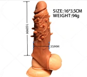 Liquid Silicone Textured Penis Sleeve