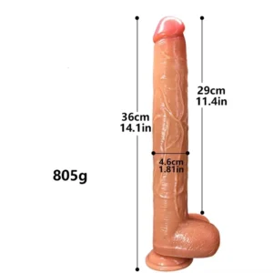Large Manual Realistic Dildo (Bagged) - gallery image 1