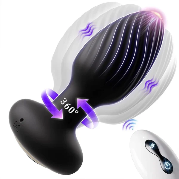 360-Degree Rotating Wireless Anal Plug